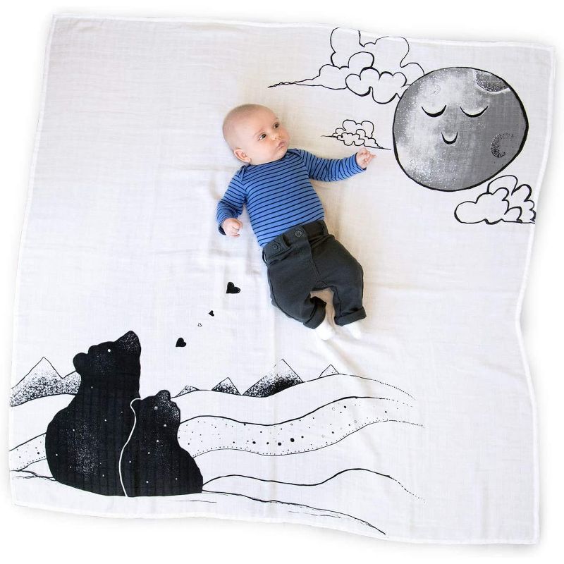 JumpOff Jo - 3-Piece Set, Swaddle Blanket, Security Bear, Monthly Photo Cards