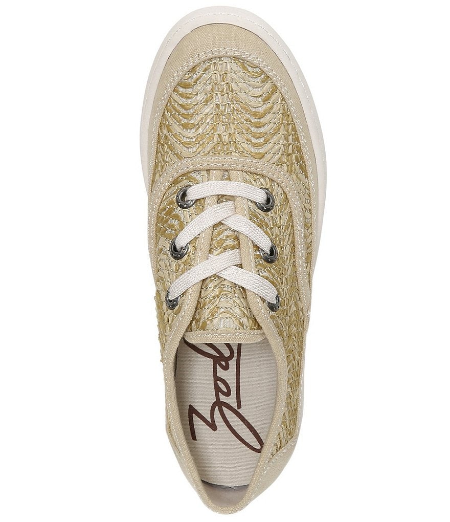 Zodiac Cheezburger Raffia Lace-Up Sneakers