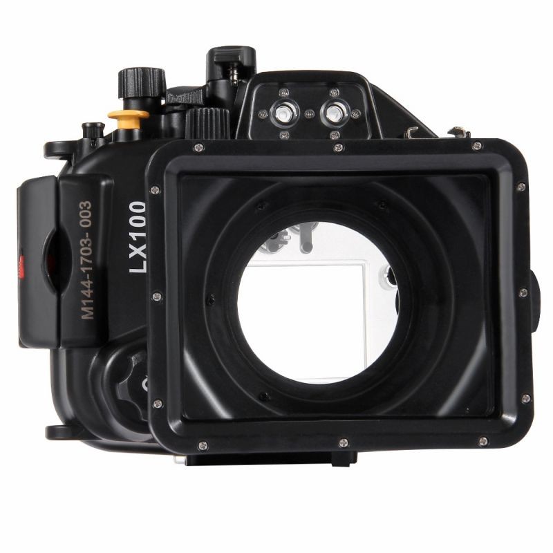 40m Underwater Depth Diving Case Waterproof Camera Housing for Panasonic LUMIX DMC-LX100 Black