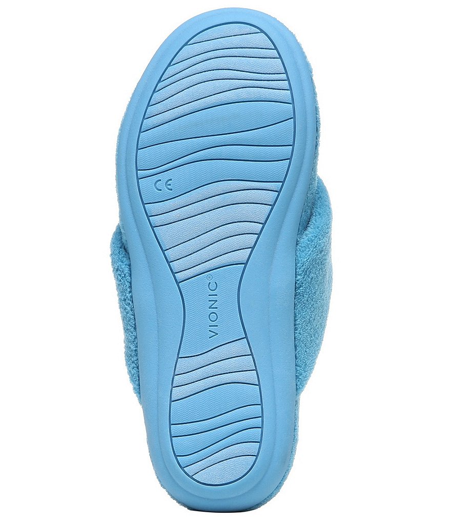 Vionic Lydia Washable Plush Terry Cloth Thong Slippers