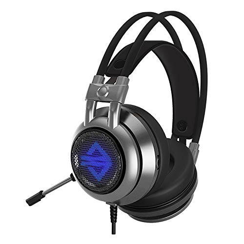 Ajazz AX391 Wired Gaming Headset Game Earphone Computer Headphones with Microphone Led Light Headphones for Computer PC Laptop (Black & Orange)