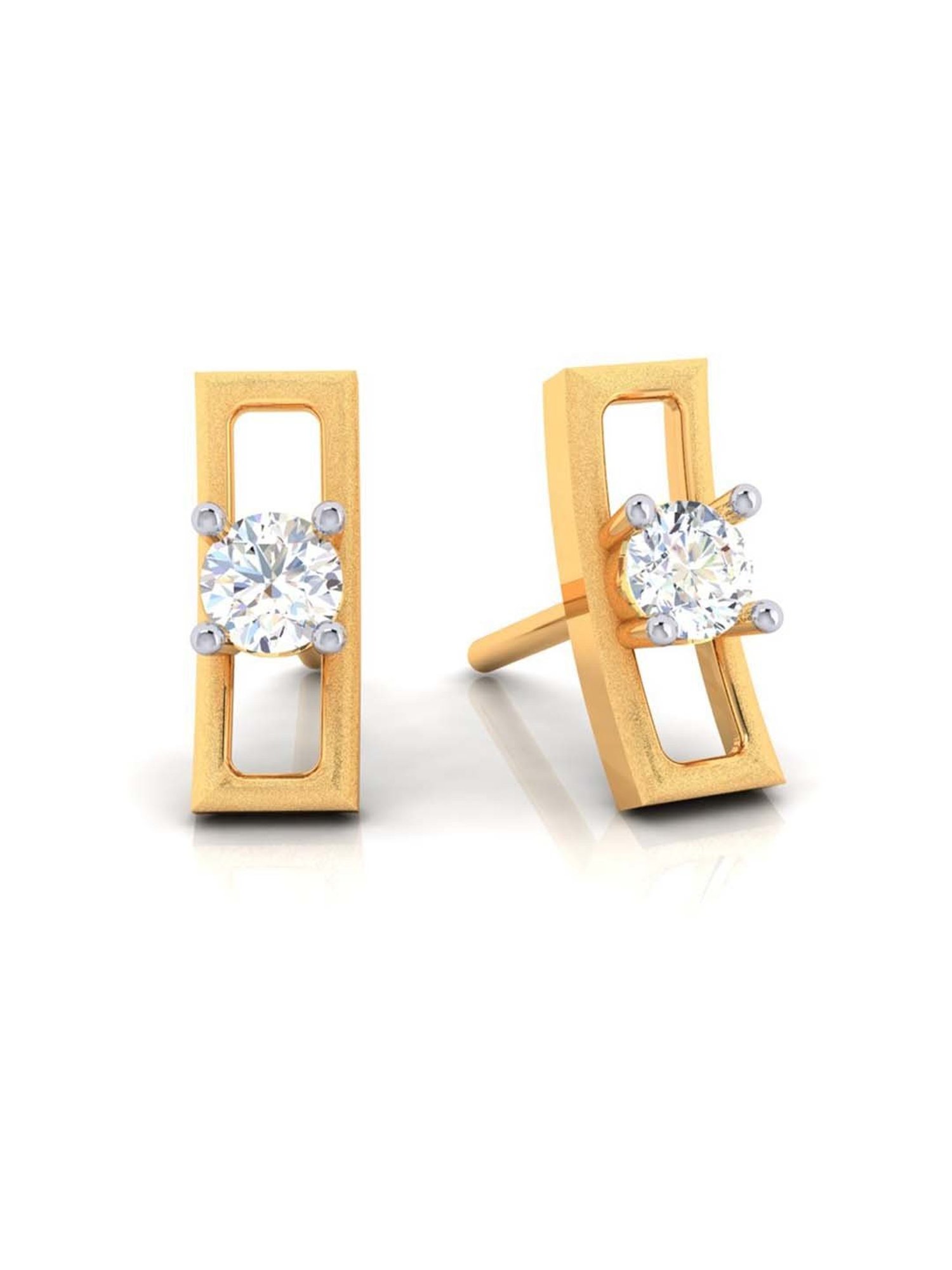 P.C. Chandra Jewellers 18 kt Gold & Diamond Earrings