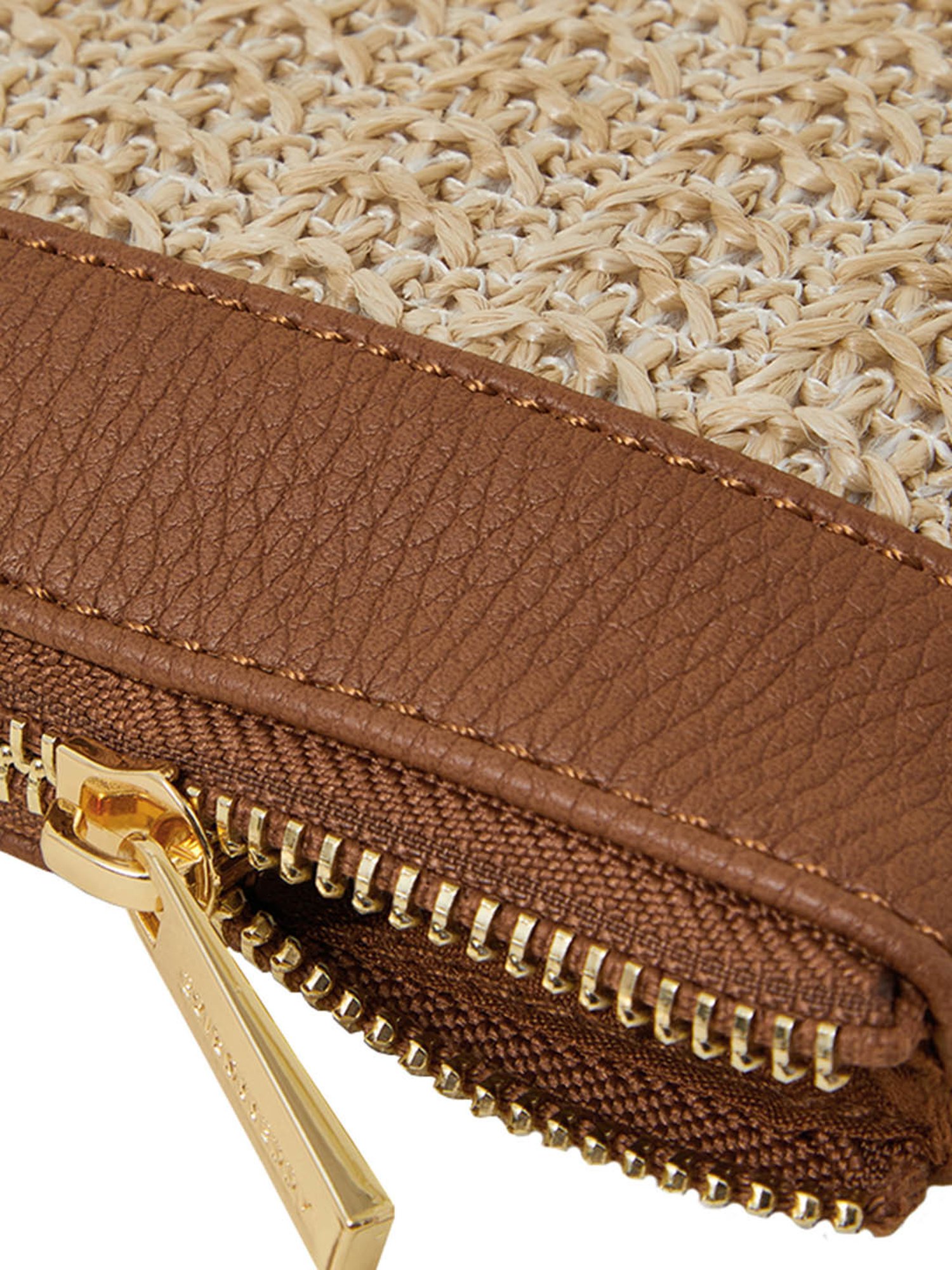 Accessorize London Cream & Brown Embroidered Pouch
