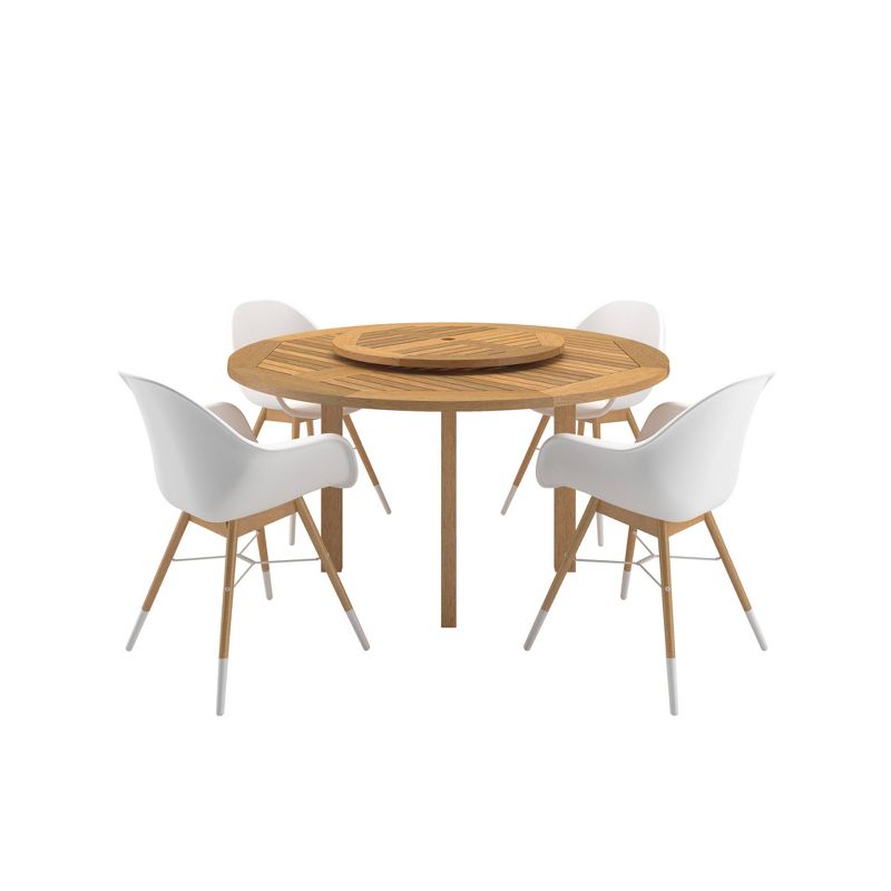 7pc Classic Outdoor Patio Dining Set Gray Wash - Saracina Home