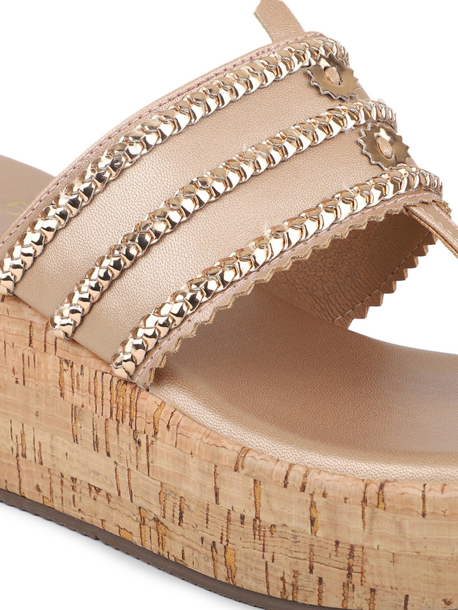 Inc.5 Women's Rose Gold Toe Ring Wedges