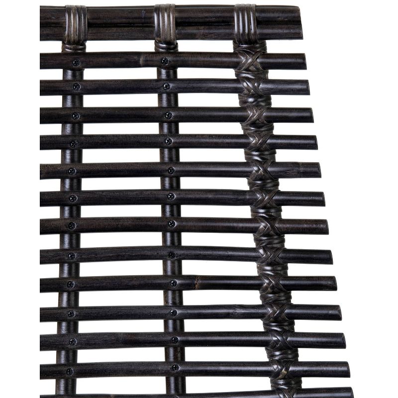 Chandler Rattan Square Dining Chair Antique Black - East at Main