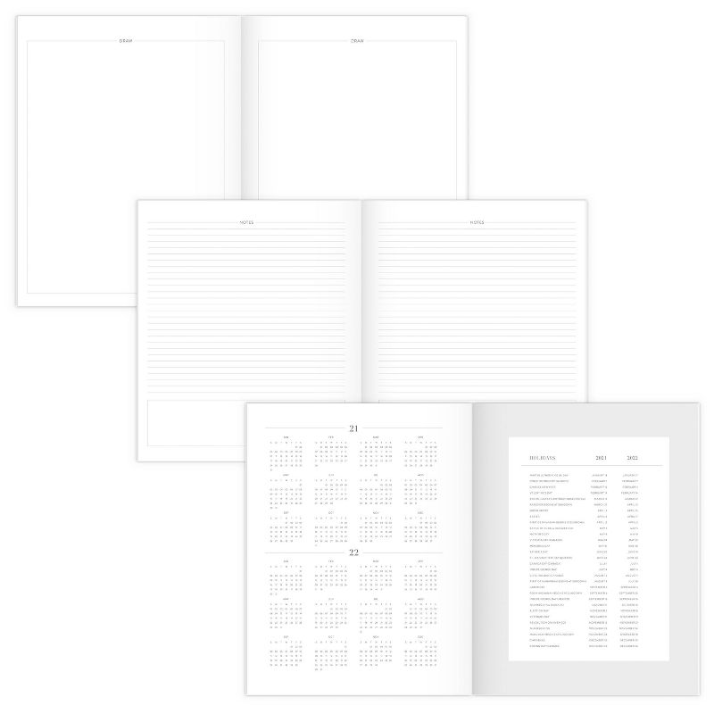 2021 Planner 8.5" x 11" Stitched Black Stripe- Sugar Paper™