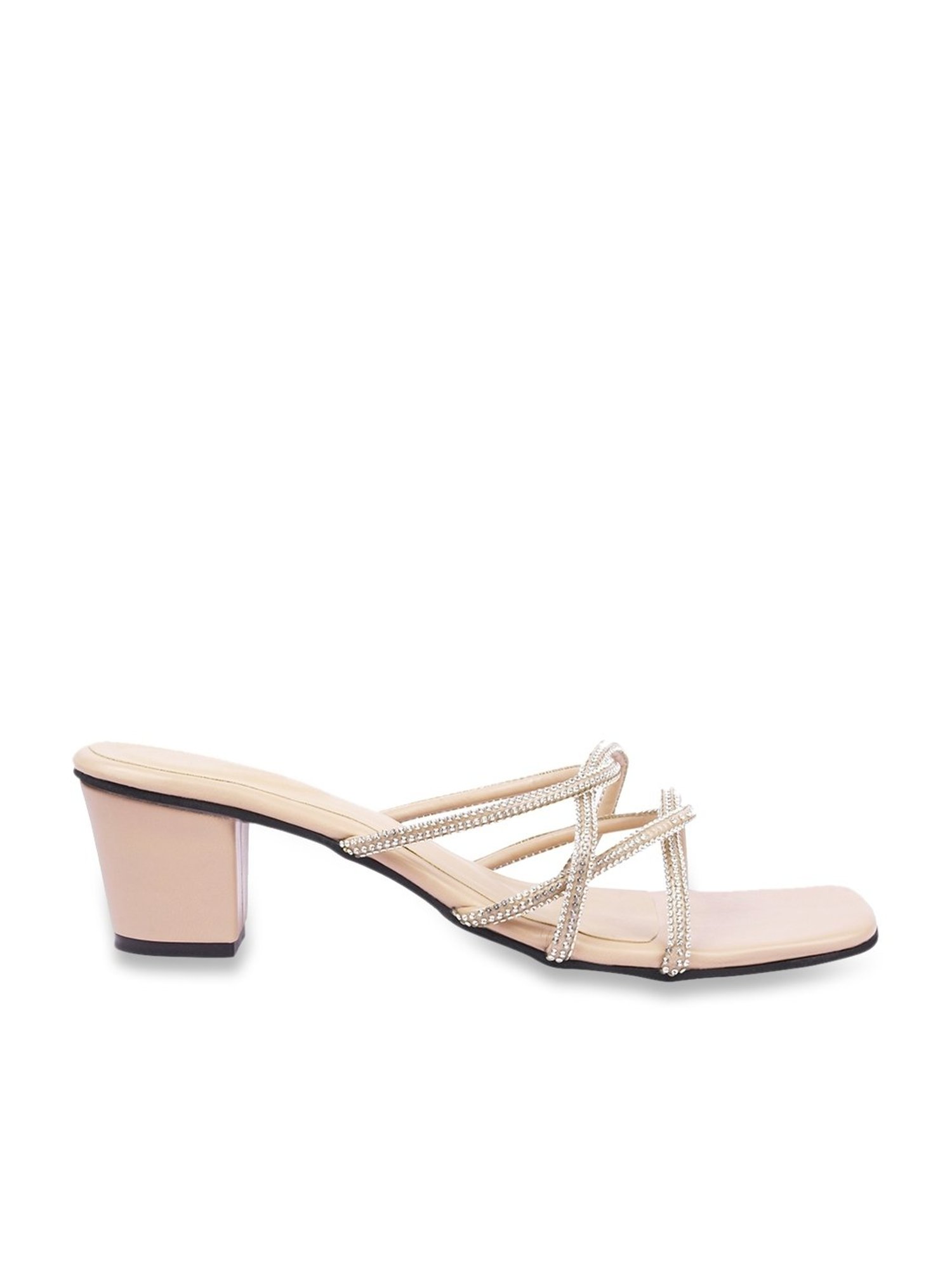 The White Pole Women's Beige Casual Sandals