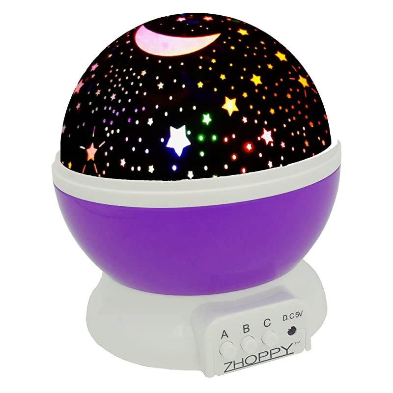 Night Lights for Kids  Star and Moon Starlight Projector Bedside Lamp for Baby Room Kids Bedroom Decorations Birthday Gifts for Kids Purple