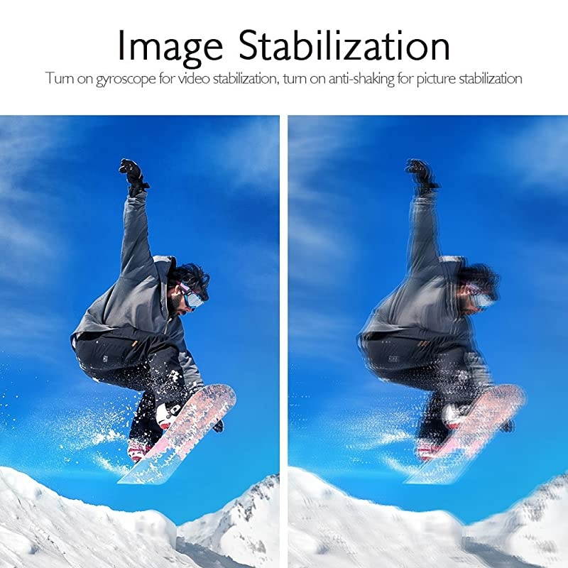 Brave 4 4K 20MP WiFi Action Camera Ultra HD with EIS 30m Underwater Waterproof Camera Remote Control 5X Zoom Underwater Camcorder with 2 Batteries and Helmet Accessories Kit