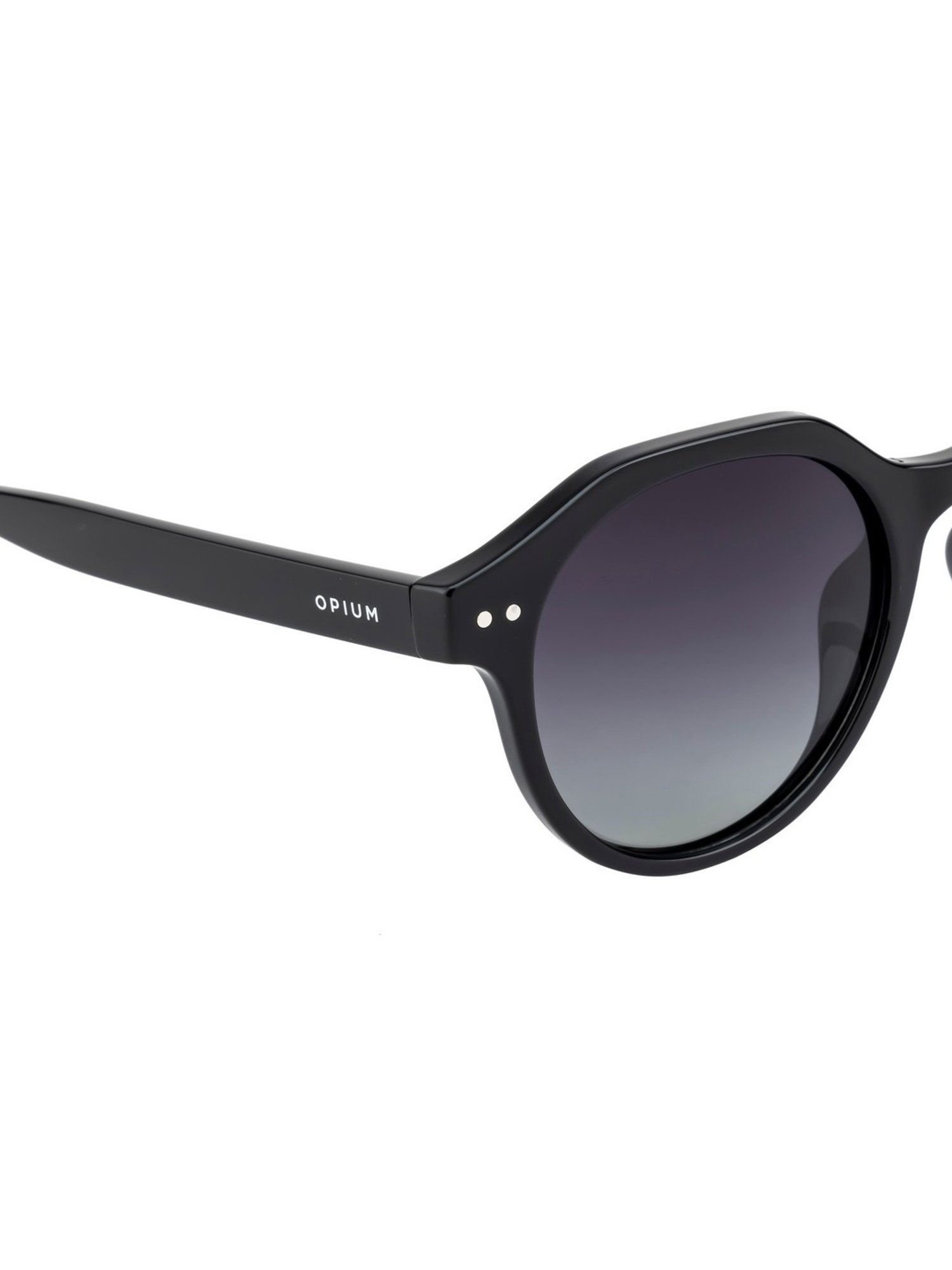 Opium OP-1874-C01 Grey Polarized Round Sunglasses