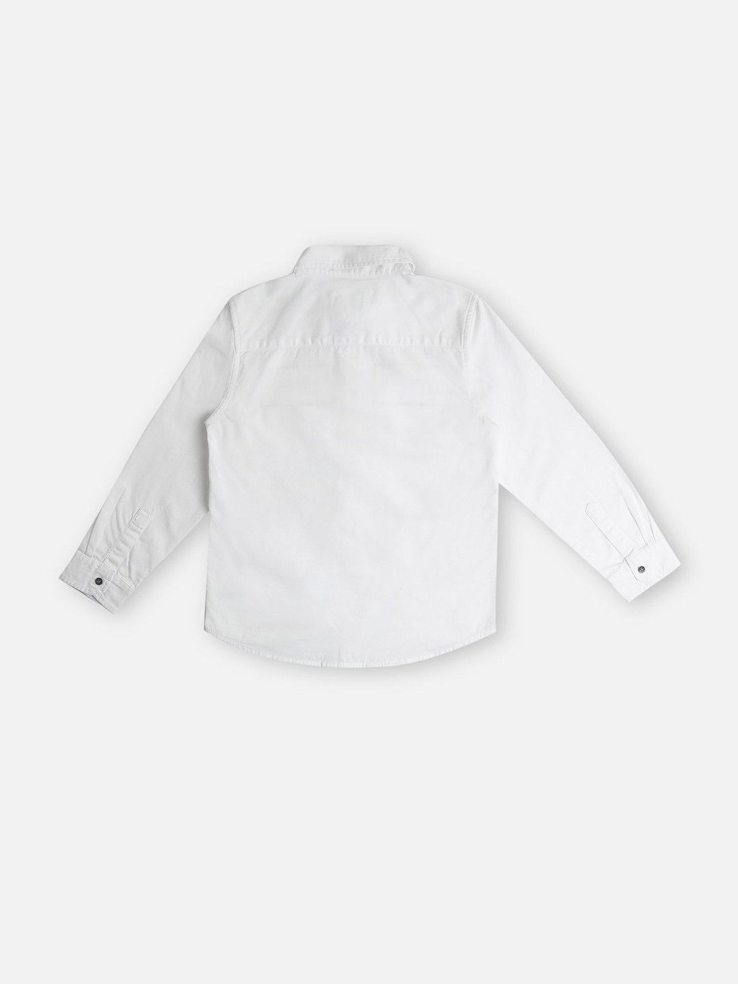 Pepe Jeans Kids White Solid Full Sleeves Shirt