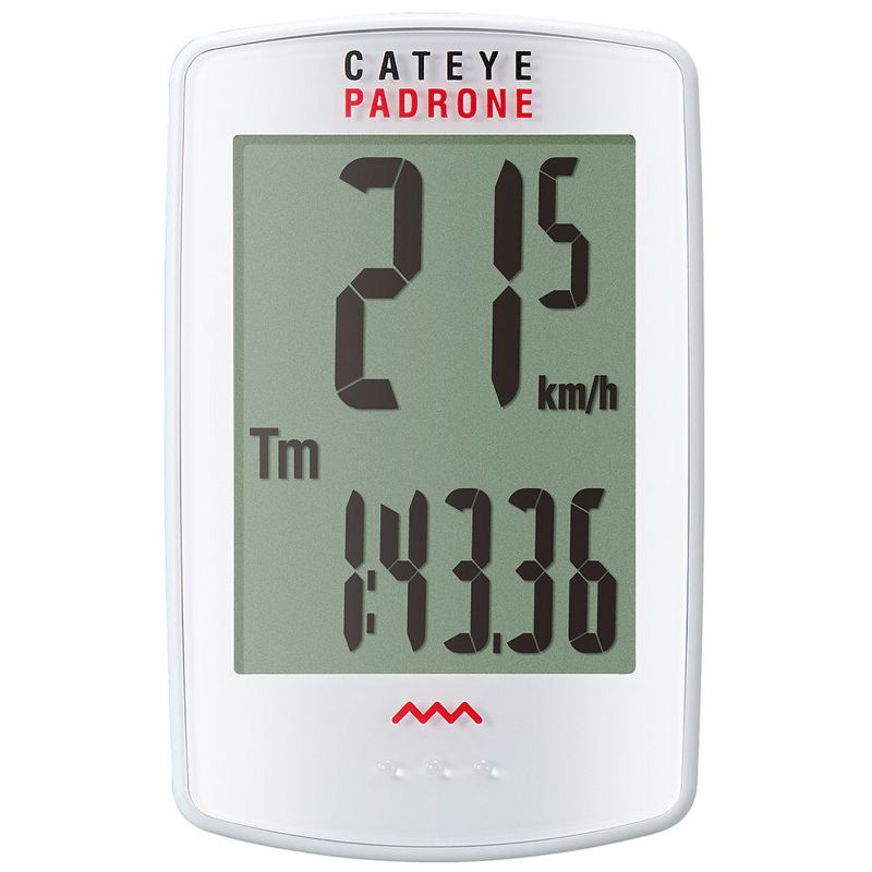 CatEye Padrone Wireless Cycle Computer with Stopwatch - White