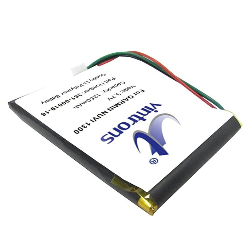 361-00019-12, 361-00019-16 Battery, Garmin Nuvi 1300 Battery Replacement for Garmin Nuvi 1300, Nuvi 1400, Nuvi 1370, Nuvi 1390,