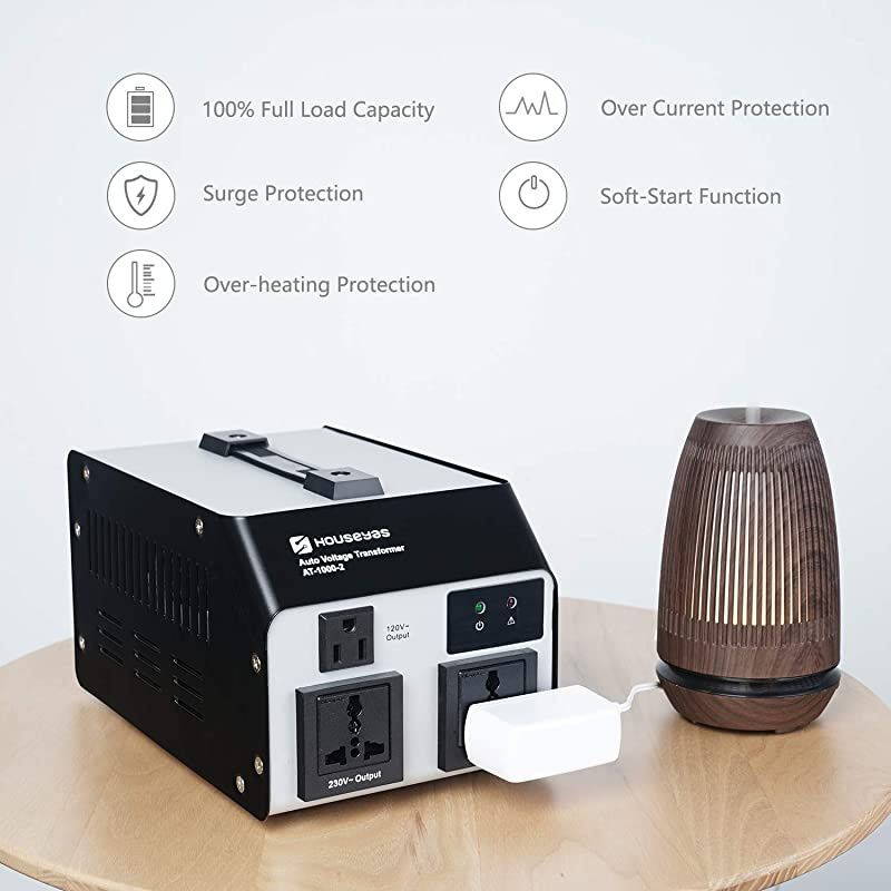 1000 Watt Voltage Transformer Converter Auto Step Up Step Down 110120 Volts 220240 Volts WExtra Surge Protection Circuit Breaker Protection Soft Start Function