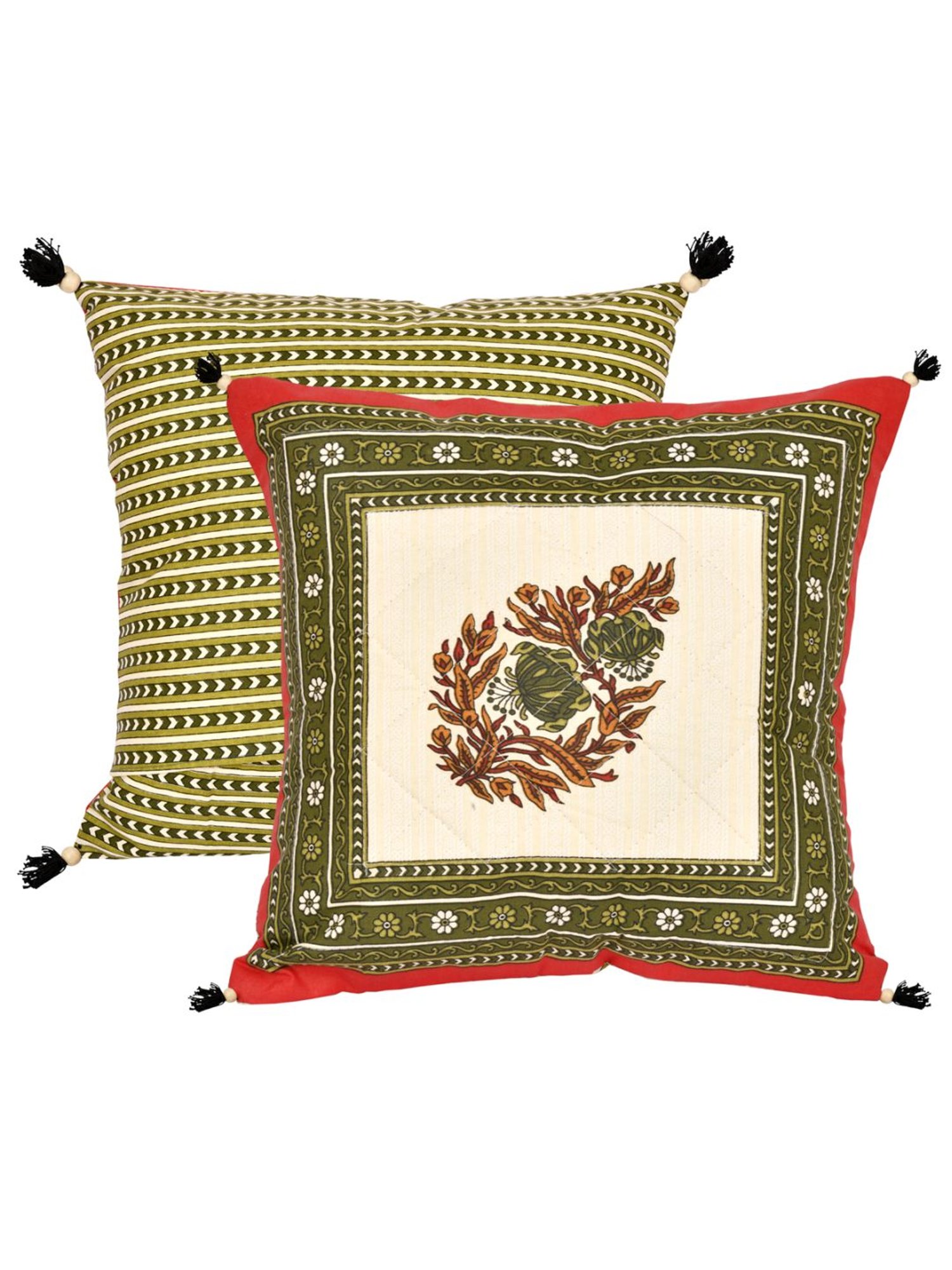 Living Roots Multicolor Cotton Cushion Covers - Set of 5