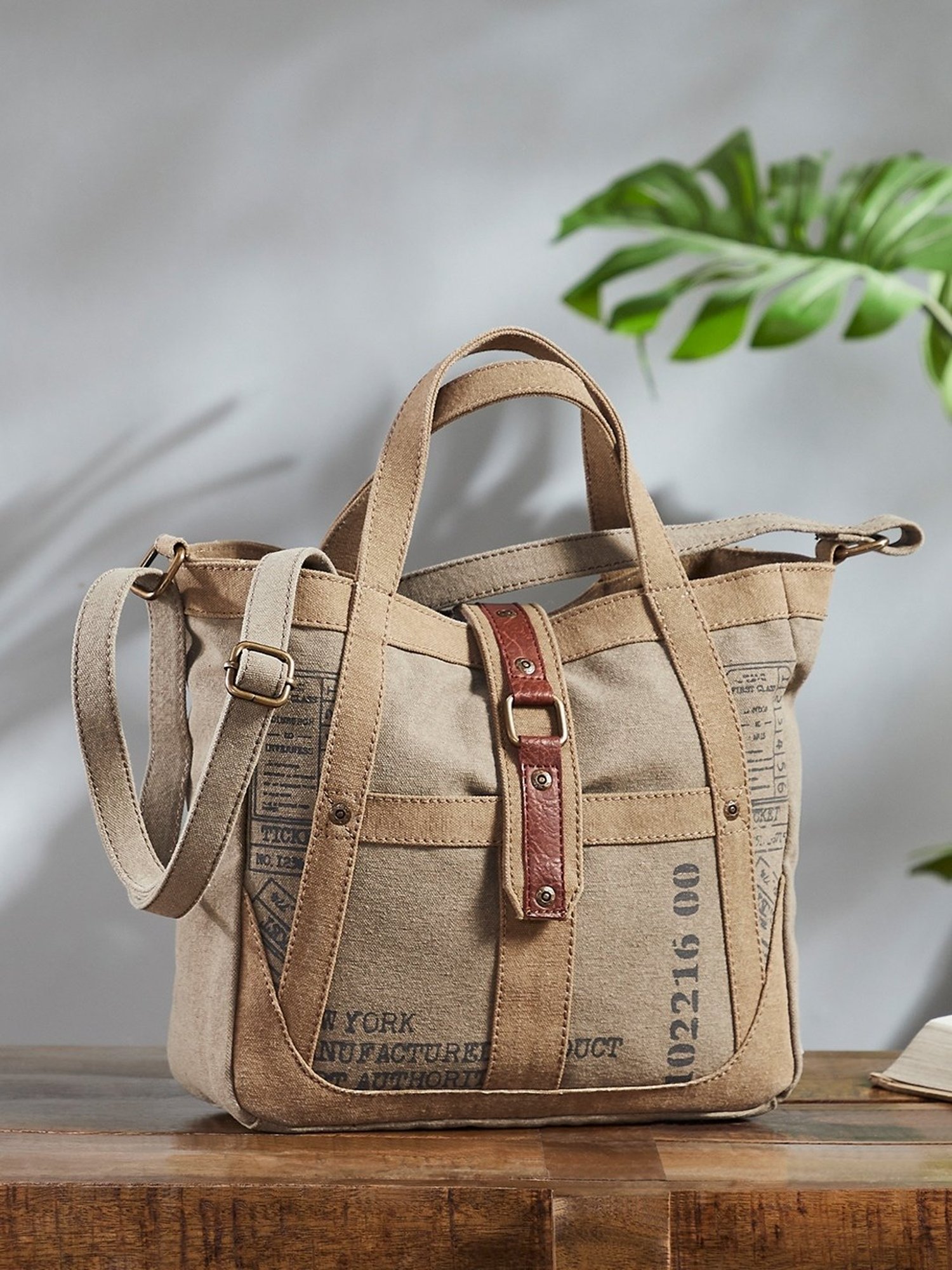 Mona B Brown Textured Medium Cross Body Bag