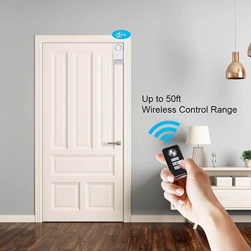 Remote Door Alarm with Security Strobe Light, Door and Window Alarms Sensors for Home Security Kids Safety, Wireless Siren Strobe Alarm for Windows and Doors