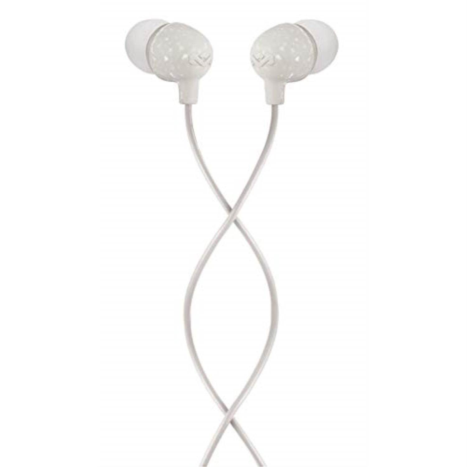 House Of Marley Little Bird In-Ear Wired Headphones with Mic, White, EM-JE061-WT
