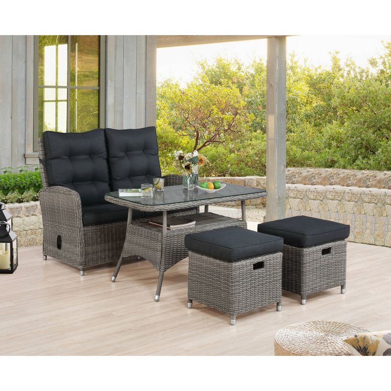 Monaco 4pc Set - Gray - Alaterre Furniture