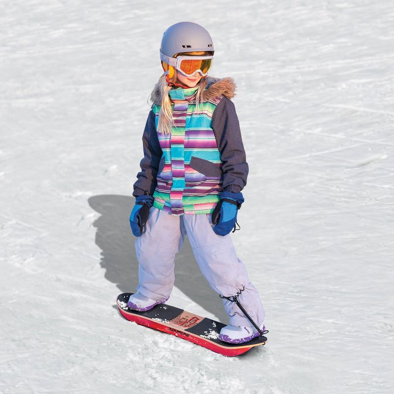 Airhead AHSS-04 Snow Rip Hard Wood 31 Inch Snow Skate Skateboard Snowboard, Red/Black