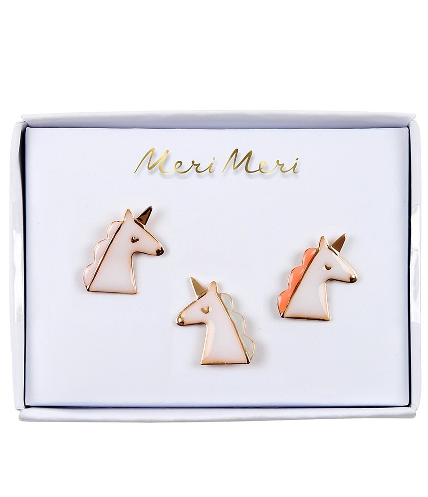 Meri Meri Girls Unicorn Enamel Pin Set