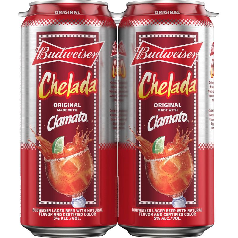 Budweiser & Clamato Beer - 4pk/16 fl oz Cans