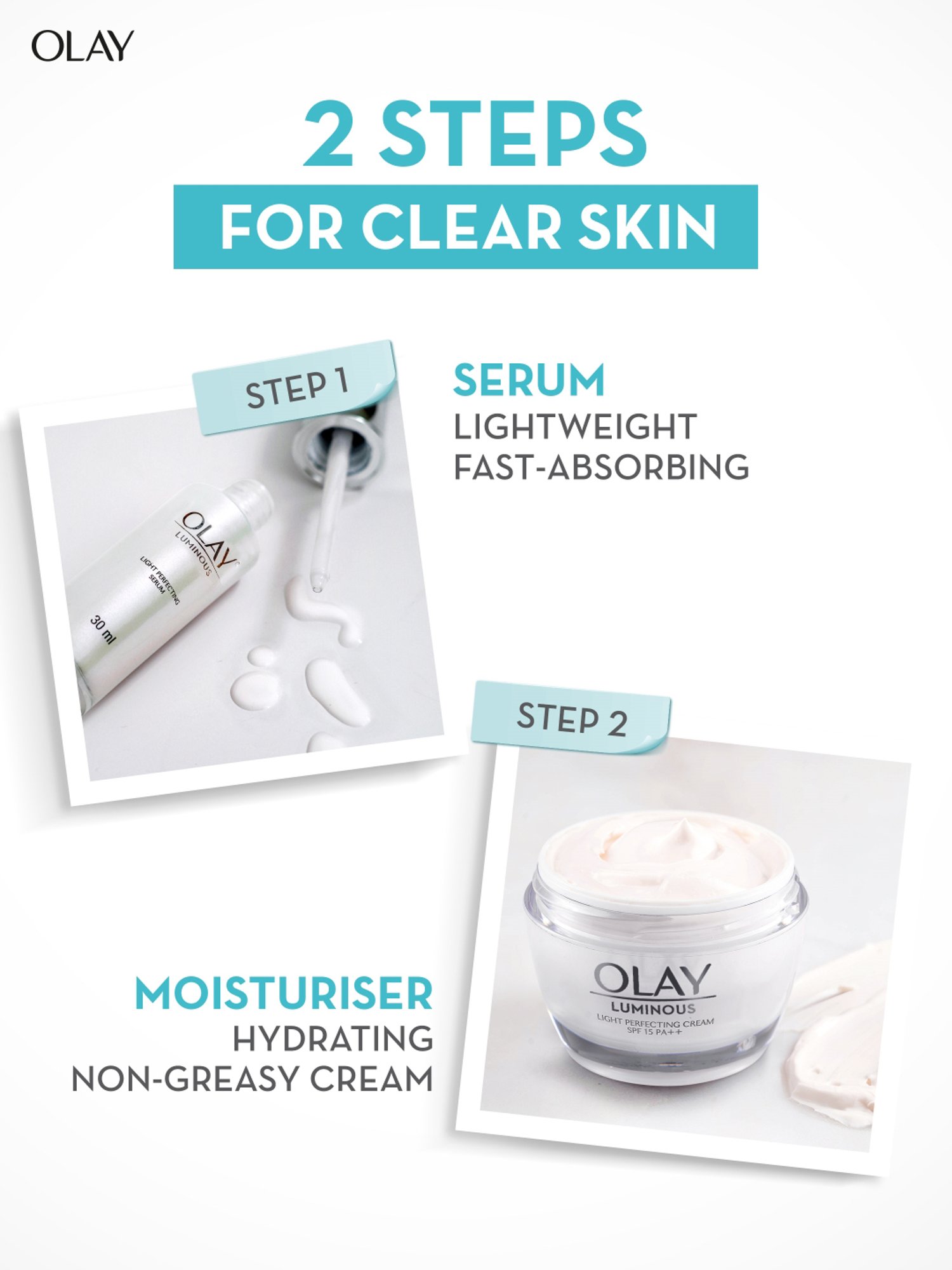 Olay Luminious Light Pefecting Niacinamide Cream with SPF 15 PA++ - 50 gm