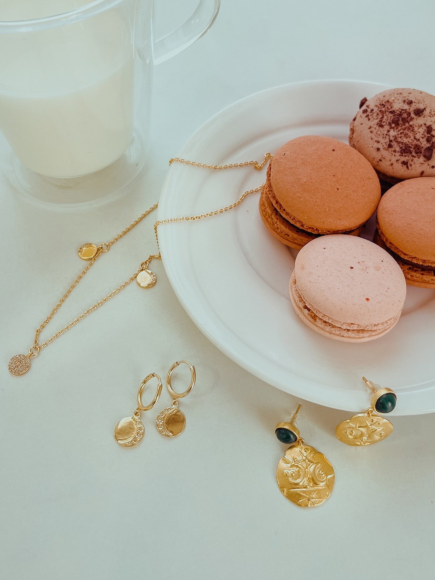 Perfectly Average Malachite Charm Earrings for Women & Girls