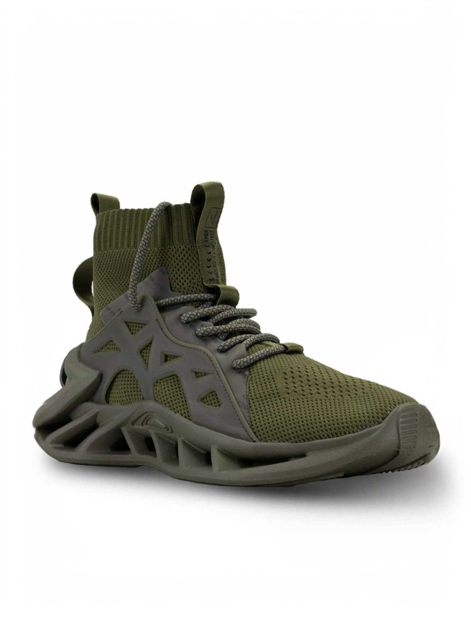 Atom Men's Alpha SoftBounce Olive Running Shoes