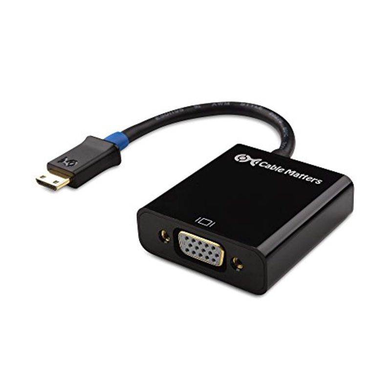 cable matters mini hdmi to vga adapter (mini hdmi to vga converter) in black