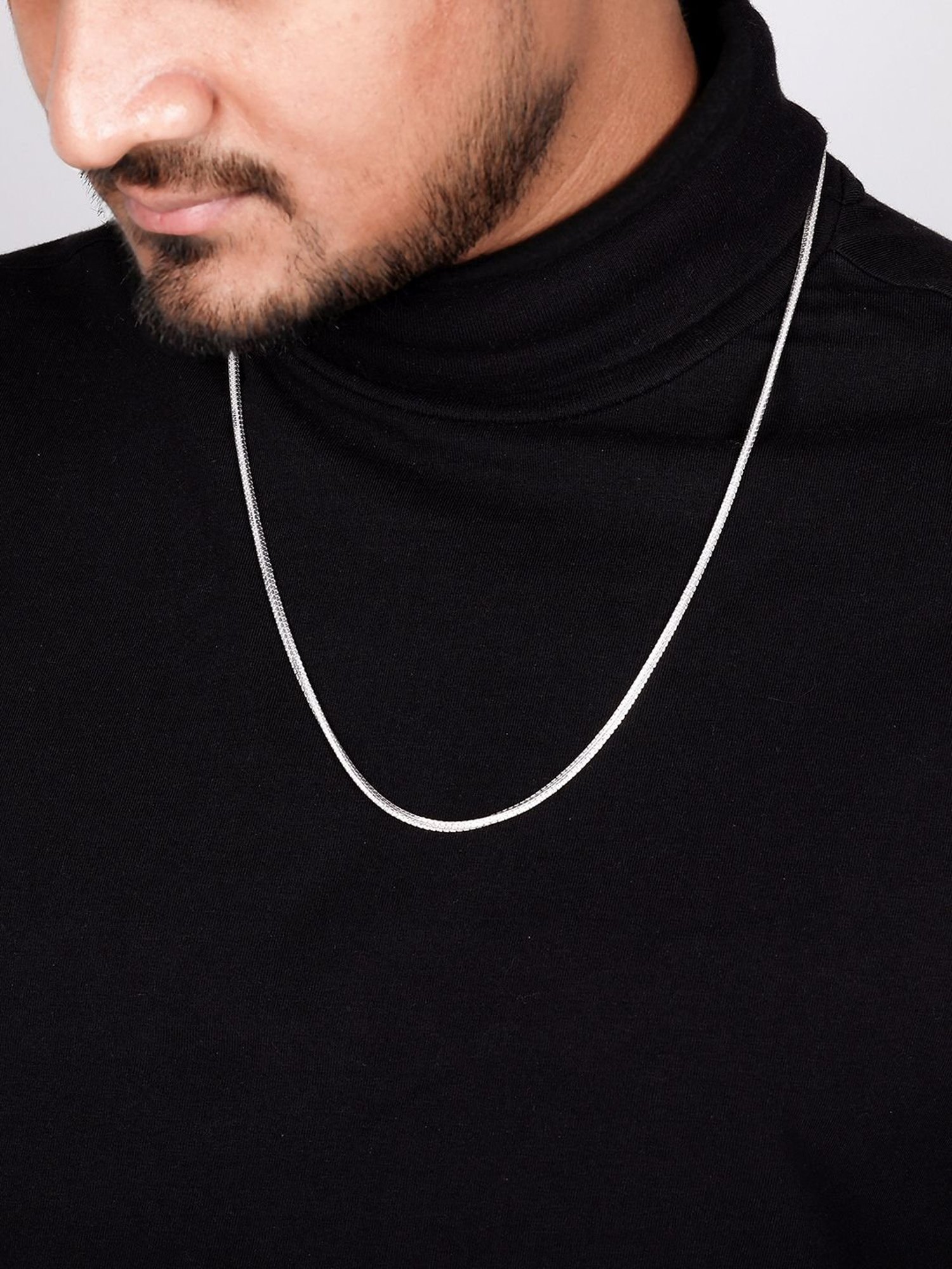 GIVA Summer Collection 92.5 Sterling Silver Link Aura Chain for For Men