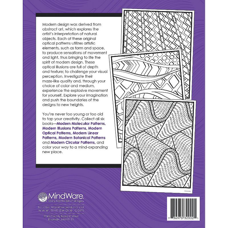 MindWare Modern Patterns Optical Coloring Book - Coloring Books