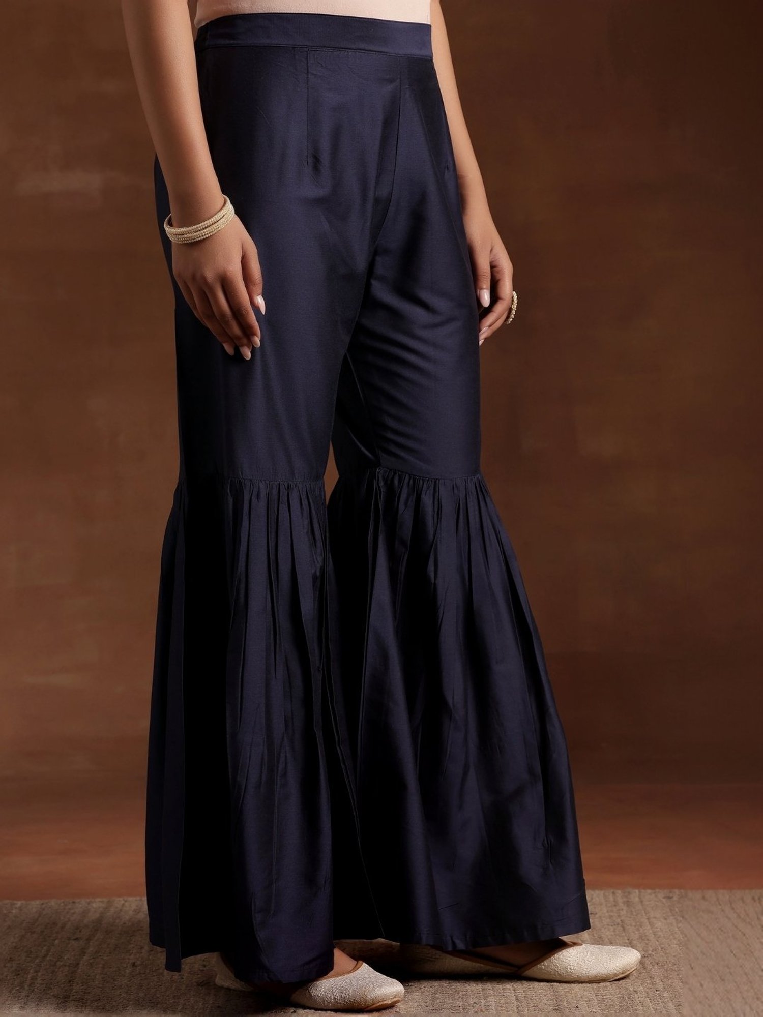 Libas Blue Embroidered Kurta Sharara Set With Dupatta