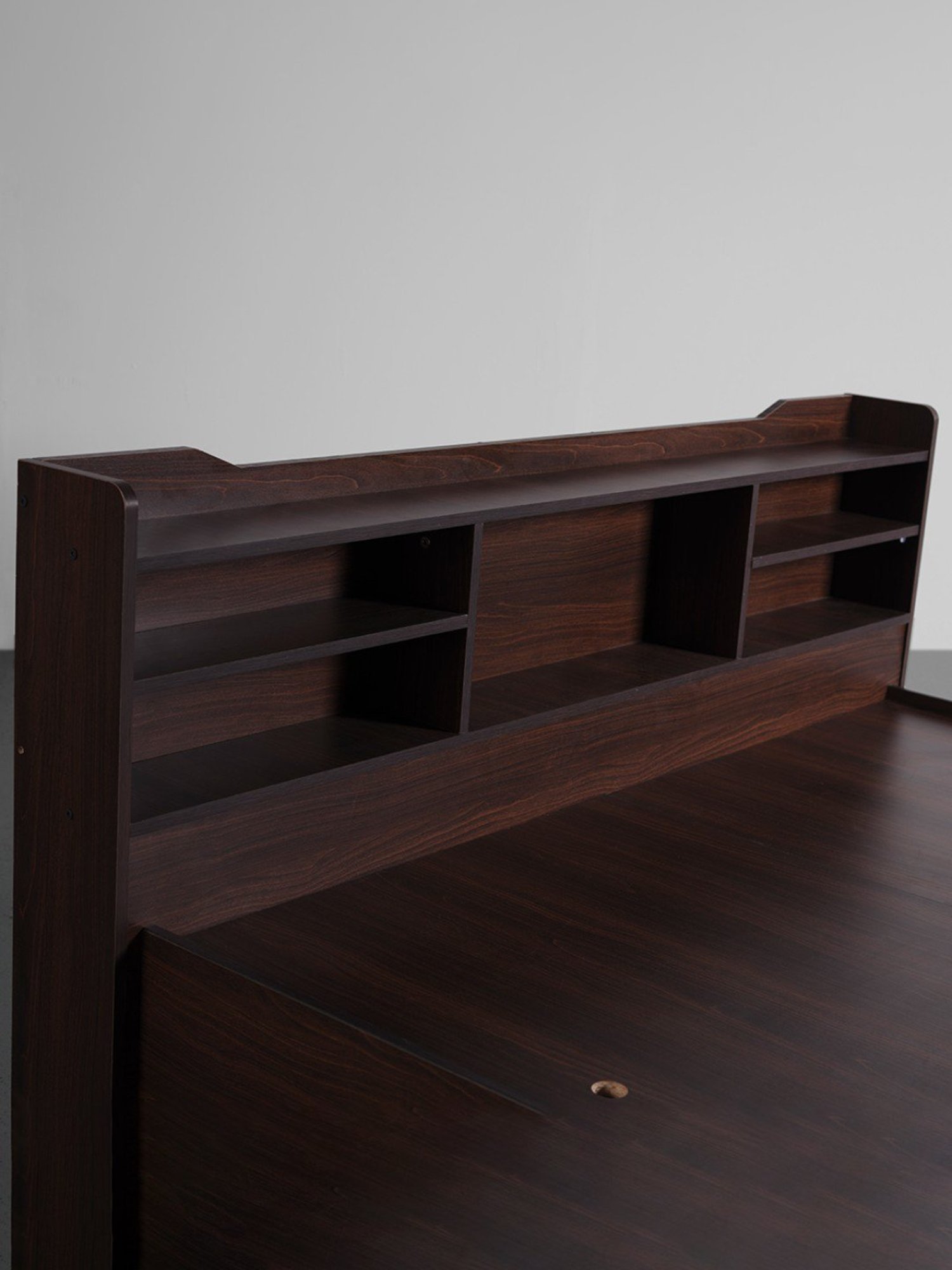 Sleepyhead ES Dark Brown Engineered Wood Queen Size Bed with Box Storage