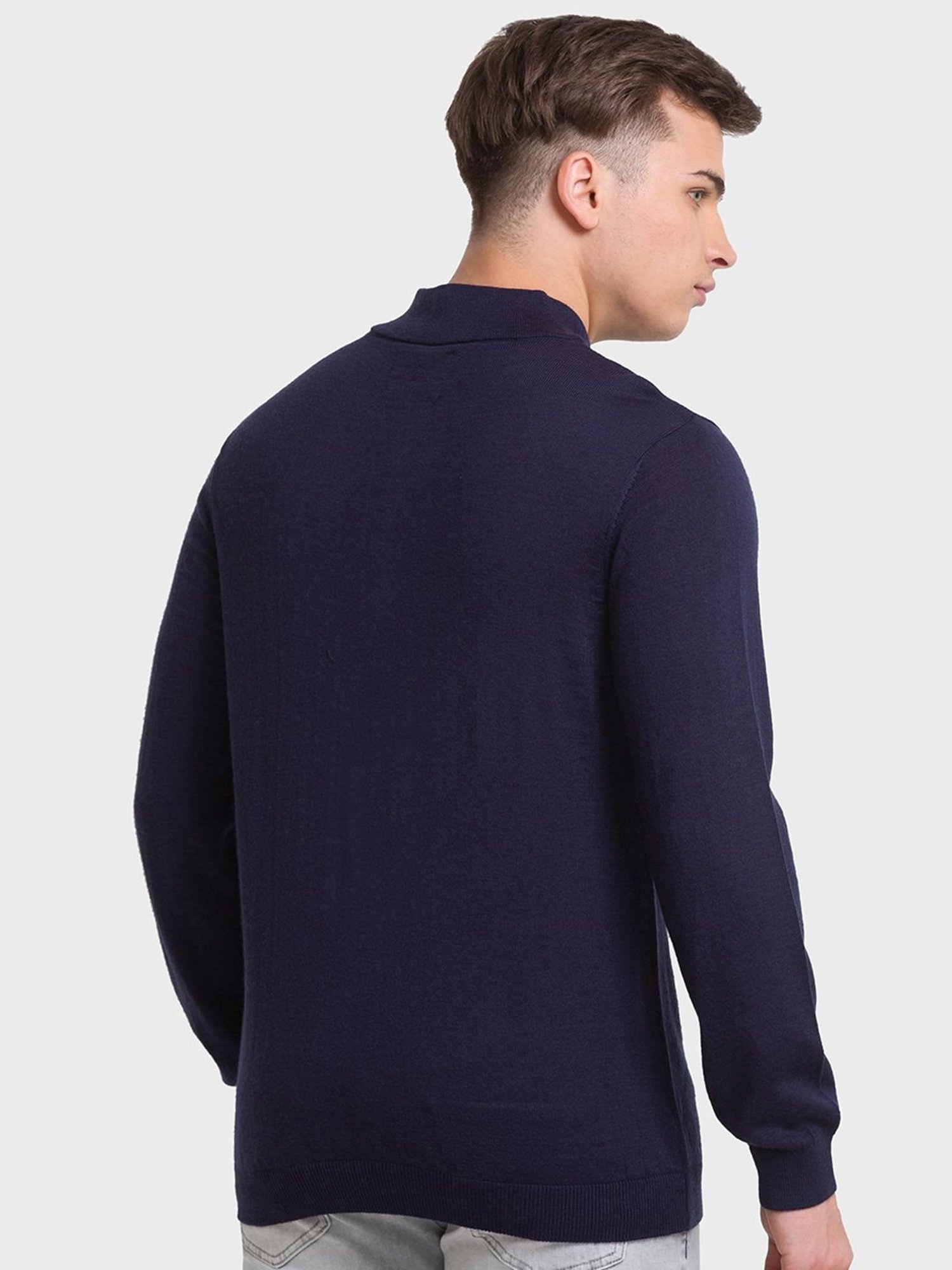 ColorPlus Navy Tailored Fit Sweaters
