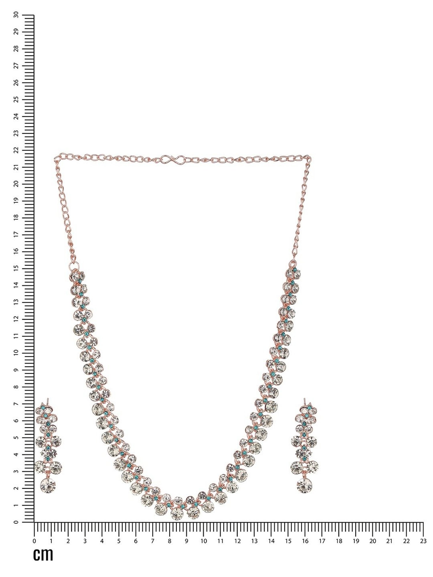 Aatmana Rose-Gold Tone Necklace & Earring Set for Women