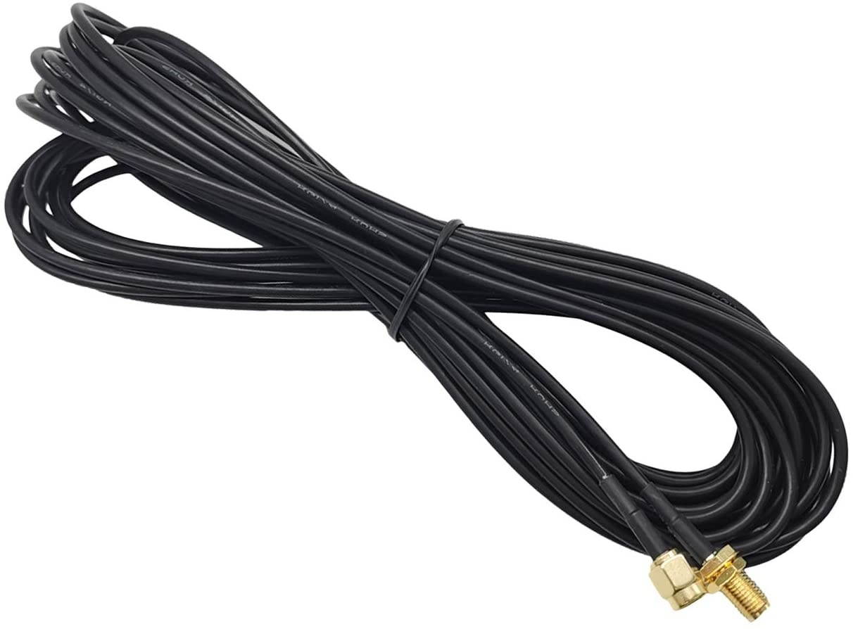 SUNTRADE Black SMA Male to Female WiFi Antenna Connector Extension Cable (33ft)
