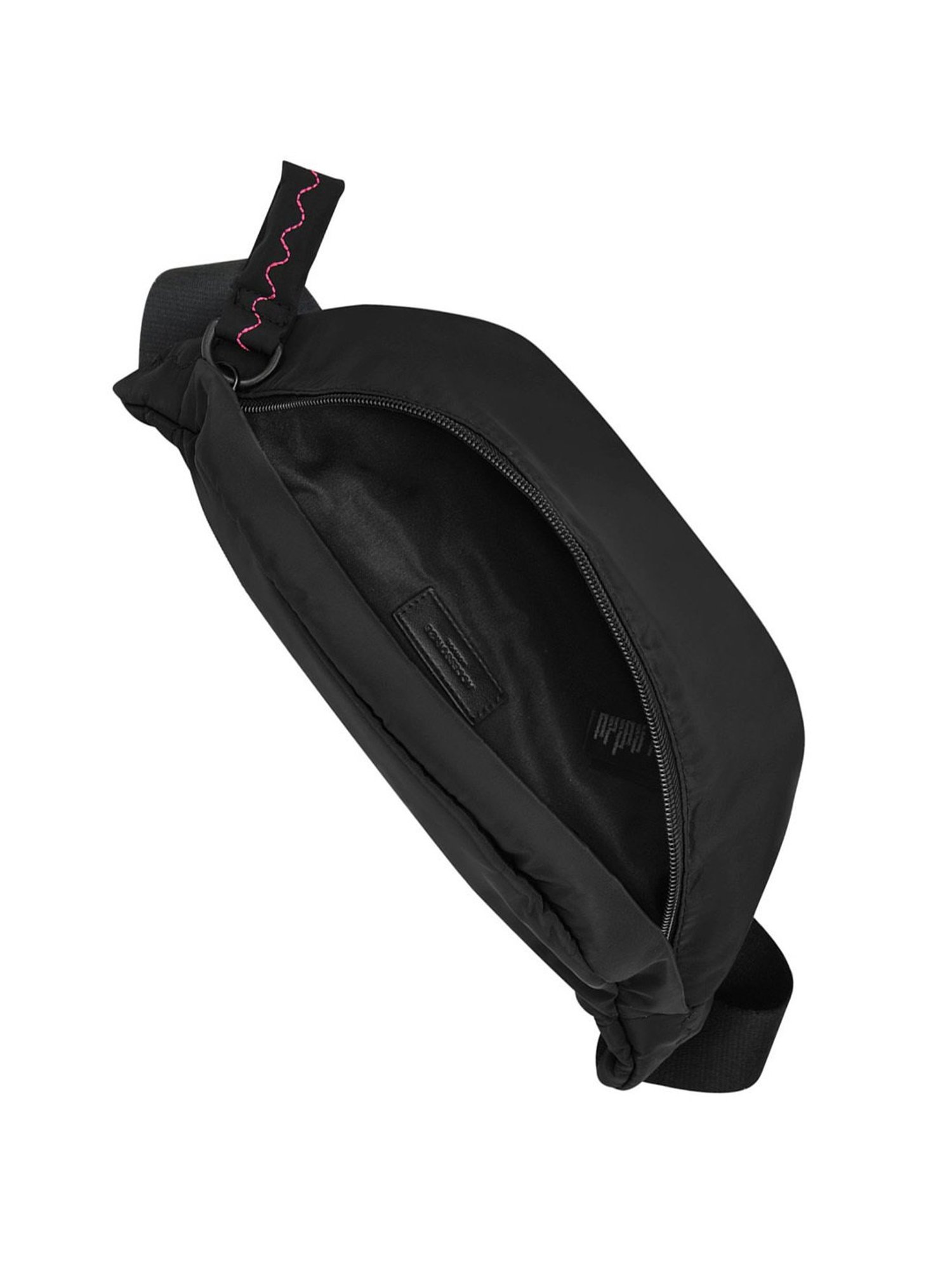 Accessorize London Black Fabric Solid Waist Pouch