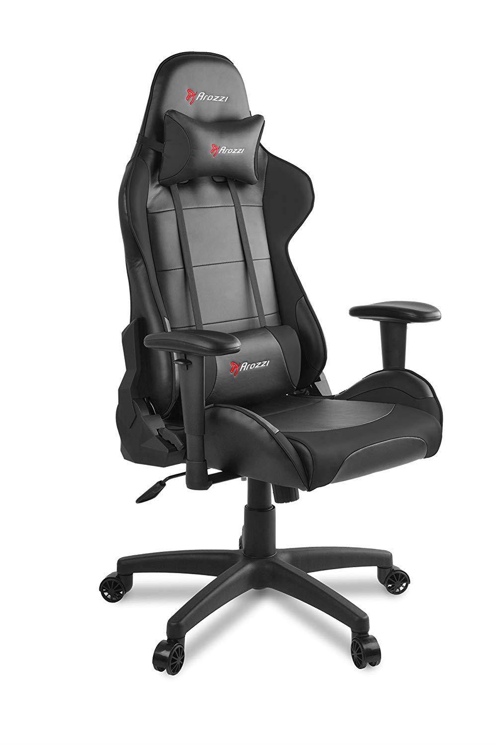 Arozzi VERONA-V2-WT Advanced Racing Style Gaming Chair with High Backrest White