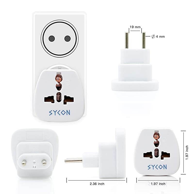 Adapter Plug for USA, Canada, Type-B Universal Grounded Plug Adapter Converter