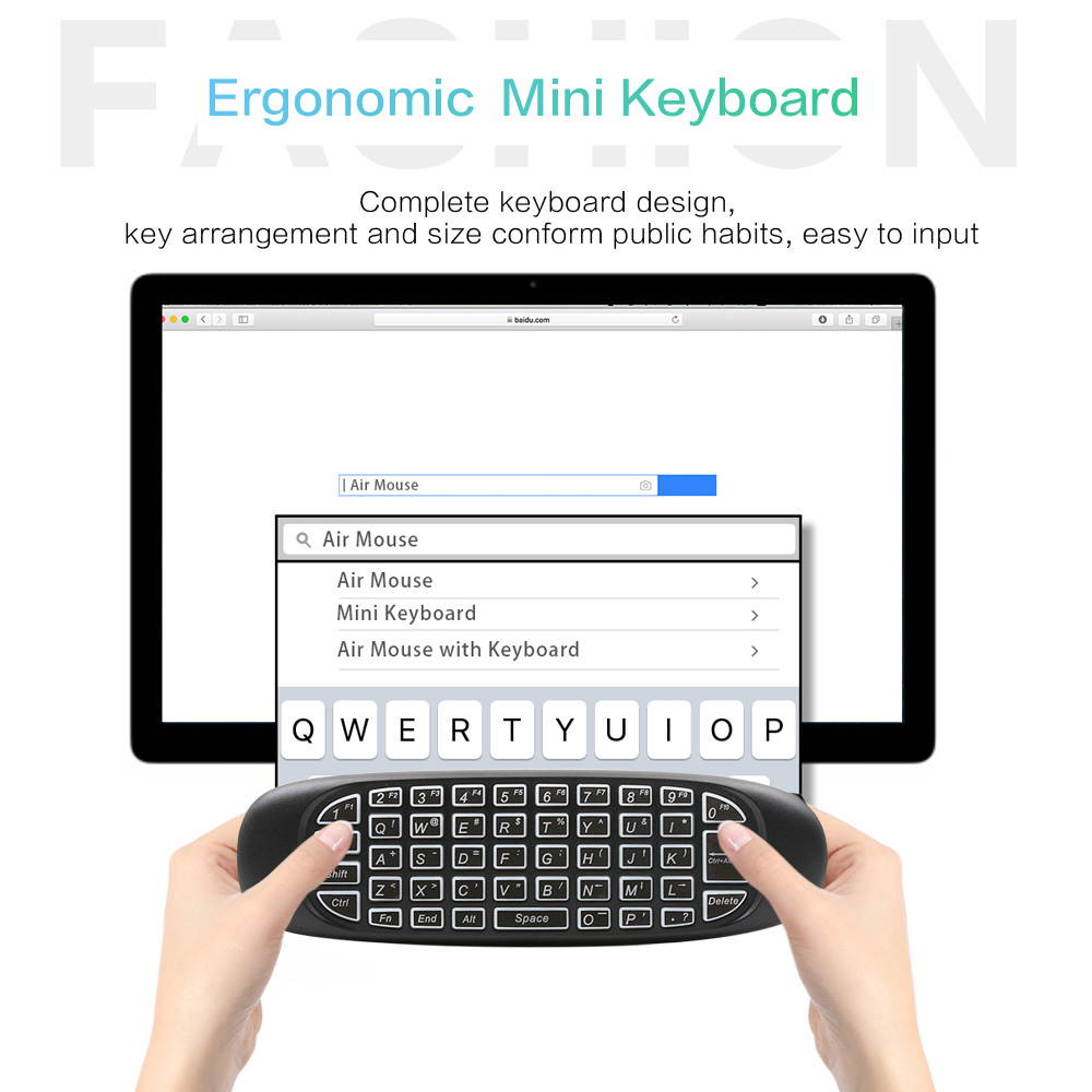 2.4G Backlight Air Mouse Wireless Keyboard 6-Axis Remote Control Motion Sense for Mini PC Smart TV Android TV Box Projector