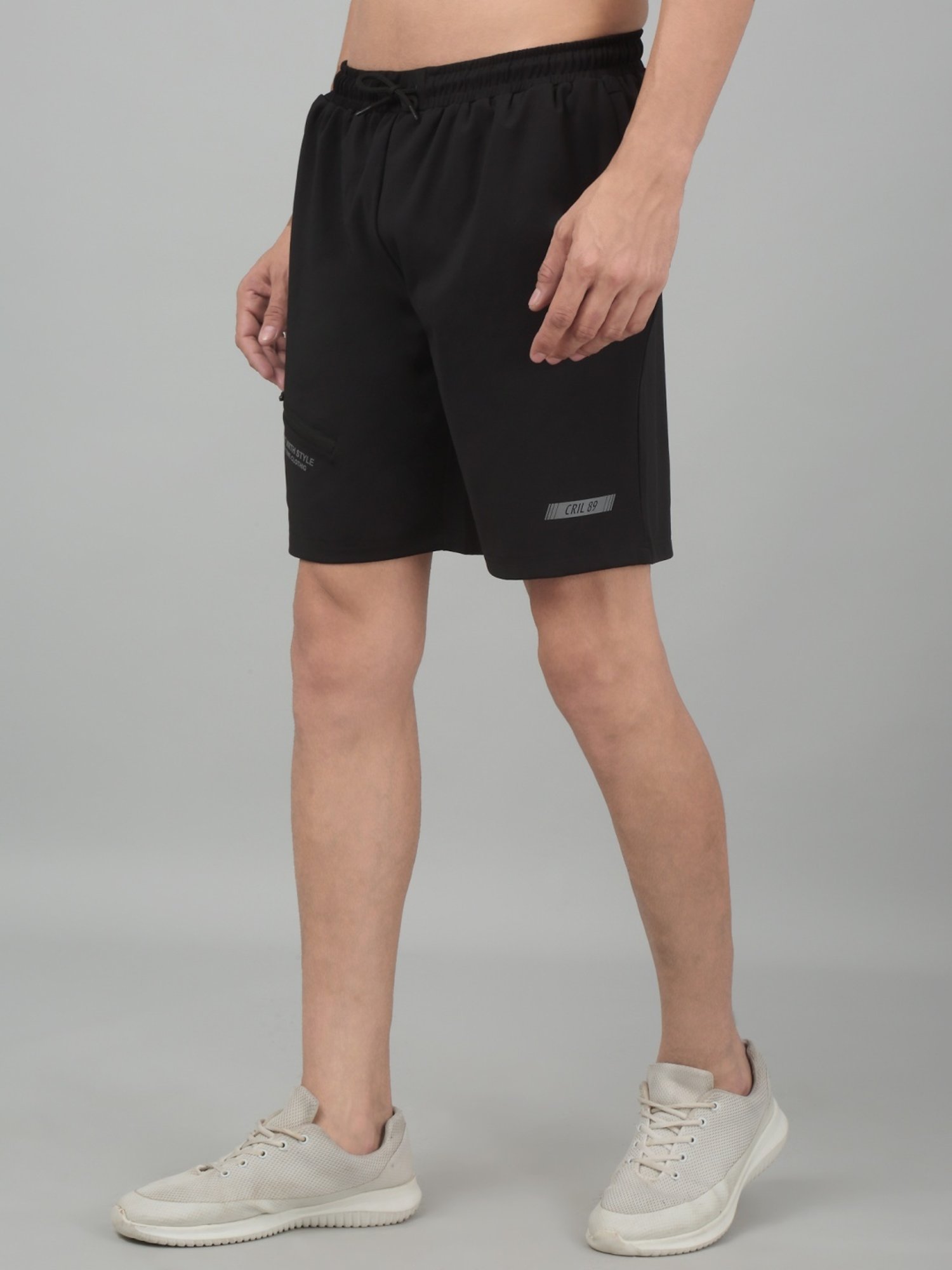 Cantabil Black Regular Fit Sports Shorts