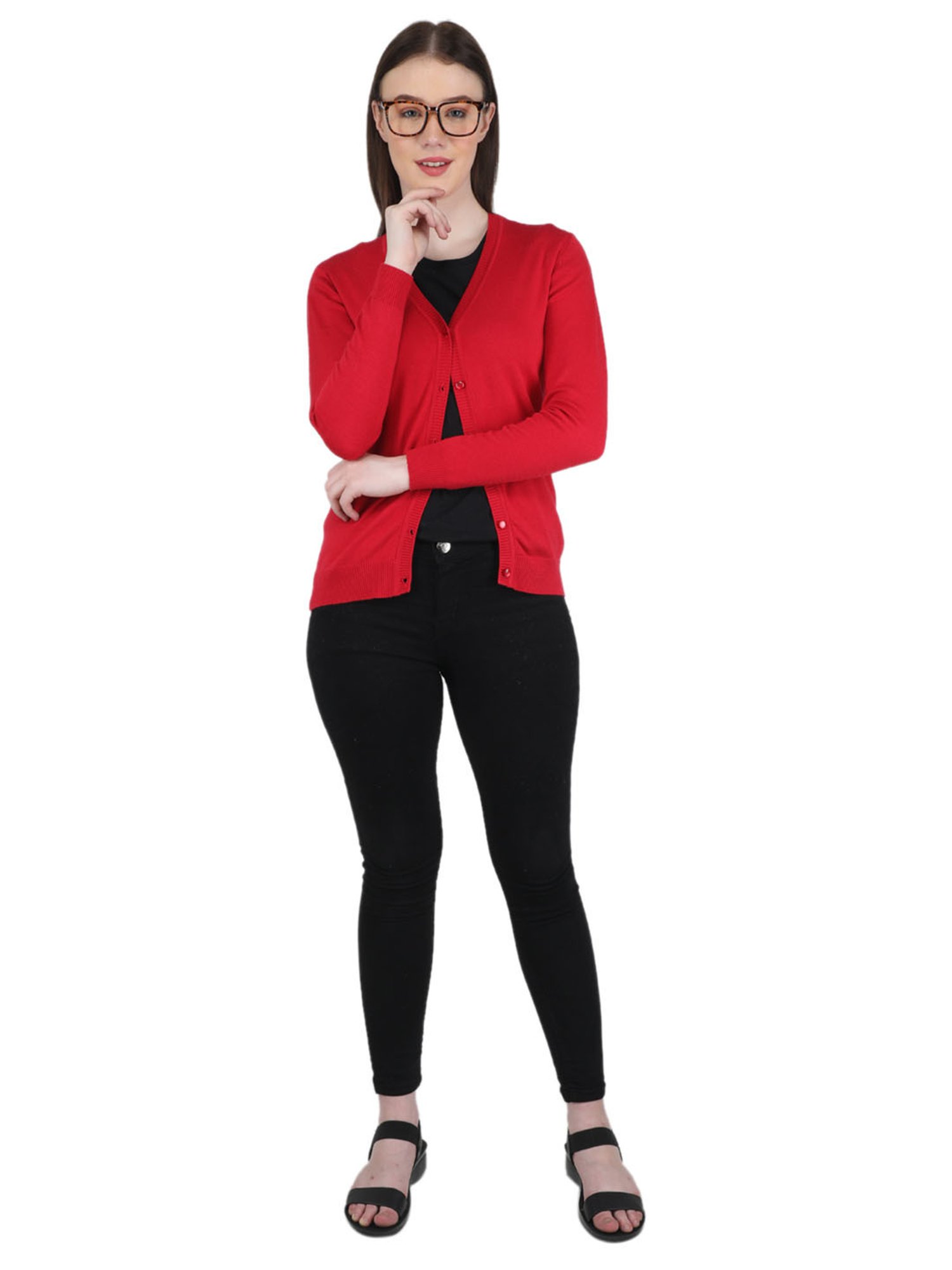 Mafadeny Black Striped Shrug