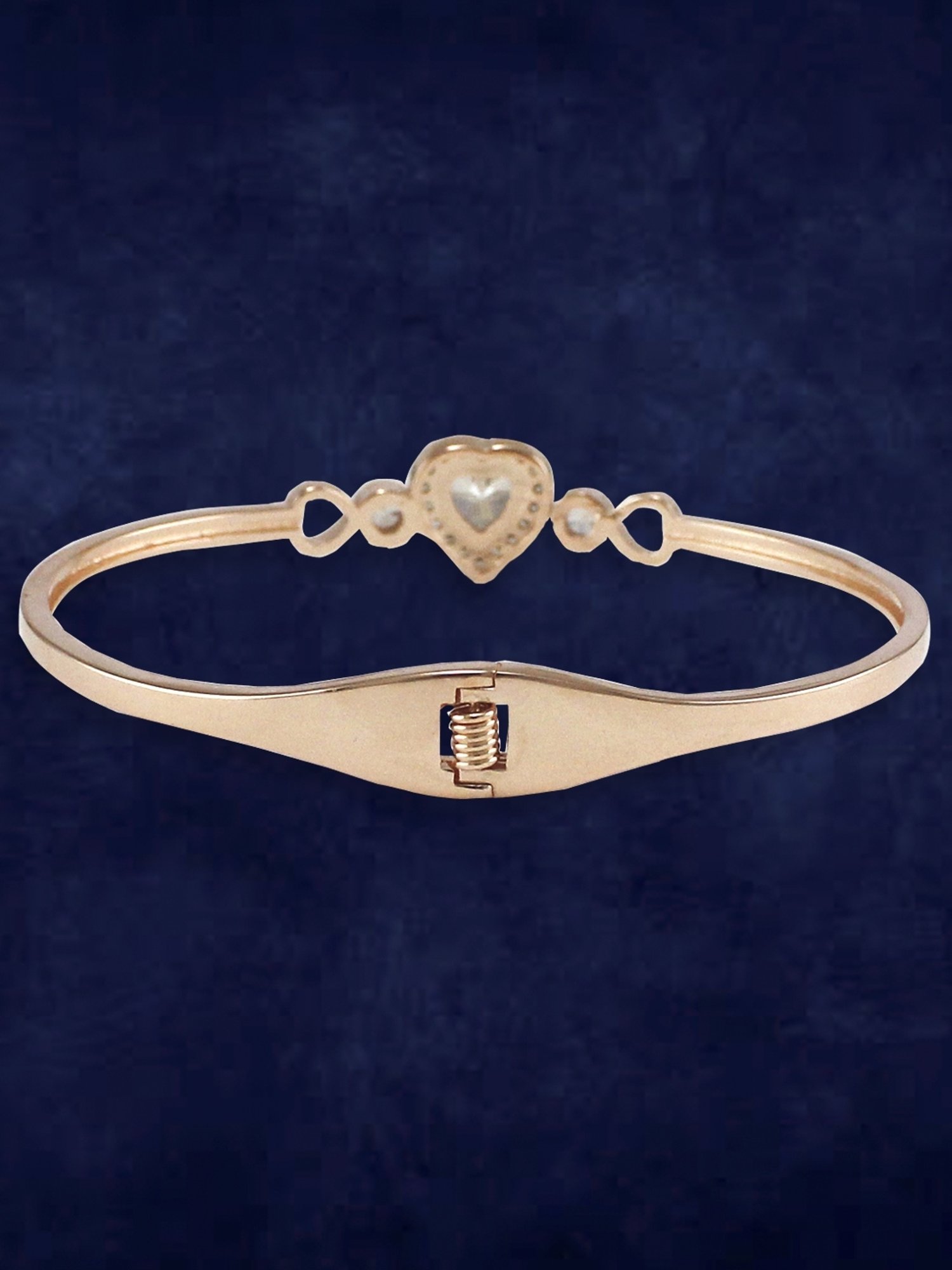 Taraash 92.5 Sterling Silver Double Heart Bracelet for Women