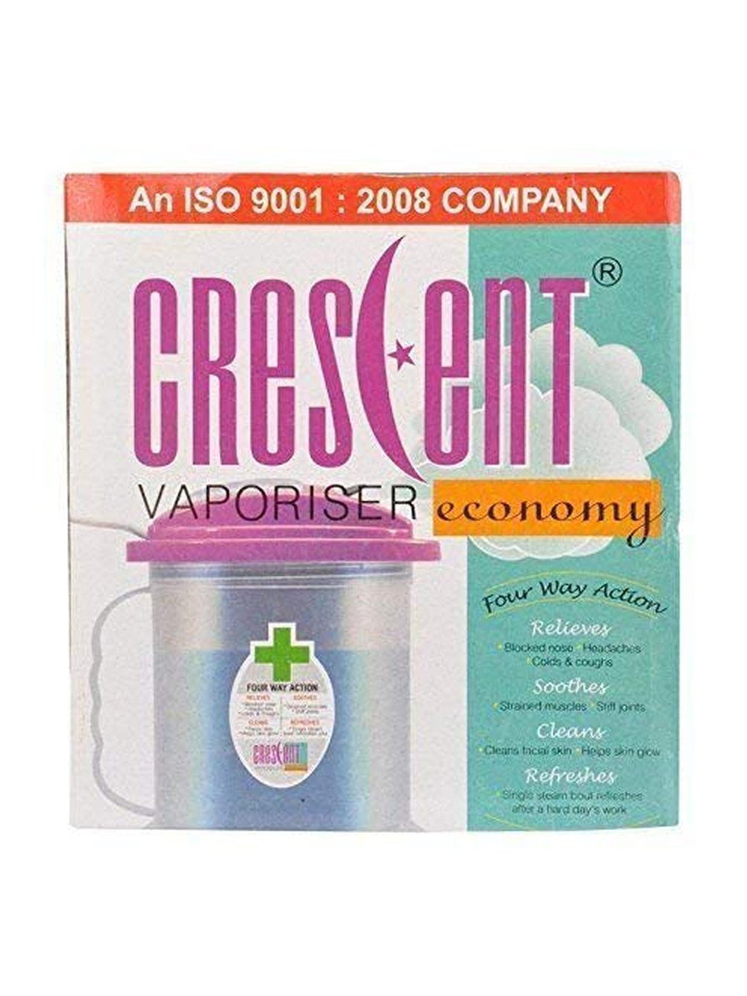 Crescent Economy Facial Steamer Vaporizer for Cold & Cough, Sinus, Hydrated & Flawless Skin (Green)