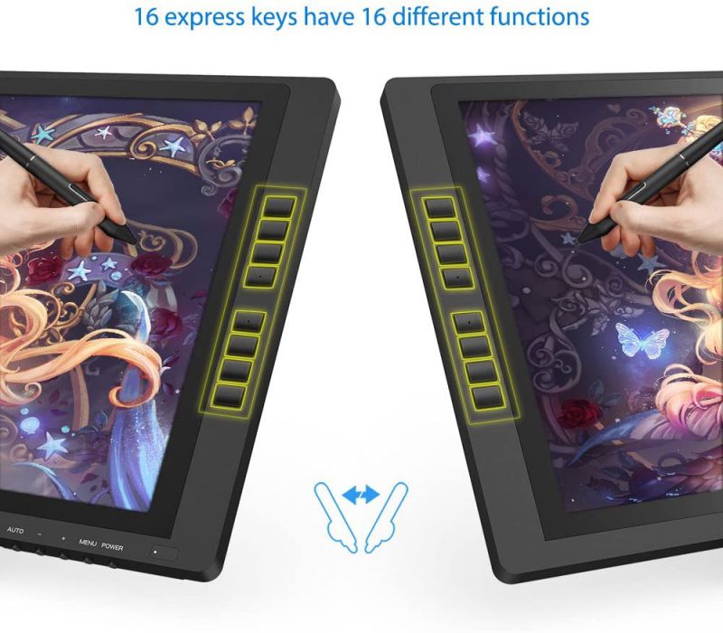 XP-PEN Artist22E Pro Drawing Pen Display Graphic Monitor IPS Monitor 8192 Level Pen Pressure Drawing Pen Tablet Dual Monitor with 16 Express Keys and Adjustable Stand 21.5 Inch