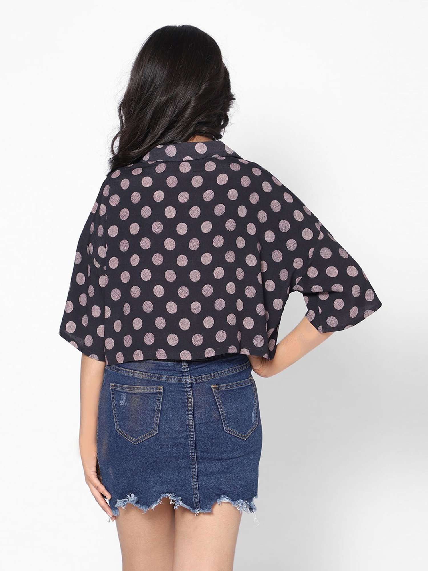 TeenTrums Girls Black Printed Shirt Top