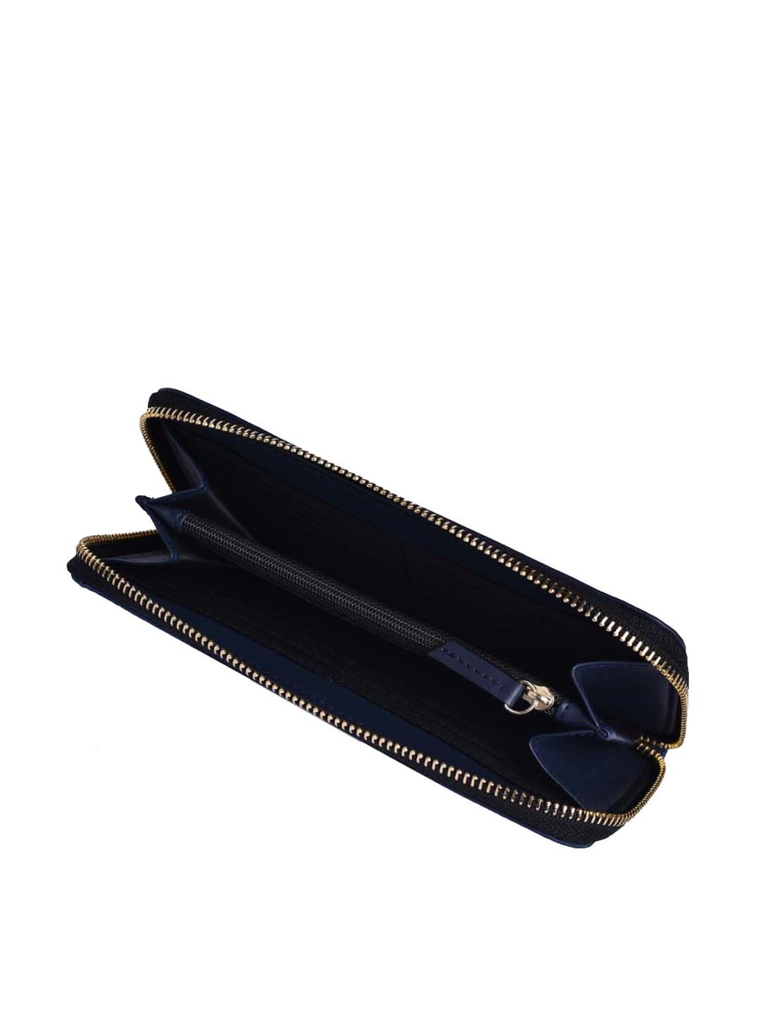 BELWABA Navy Printed Zip Around Wallet for Women