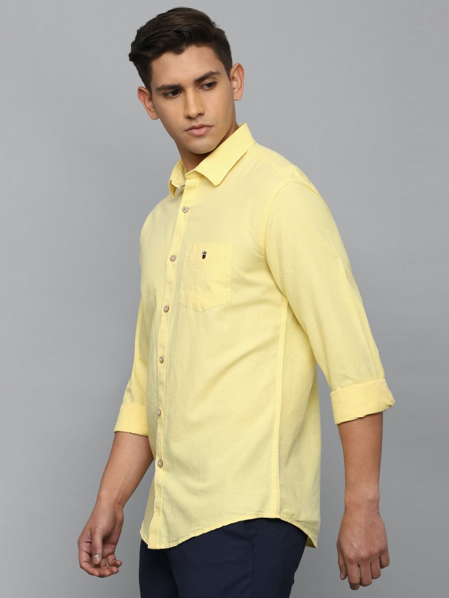 Louis Philippe Sport Yellow Slim Fit Shirt